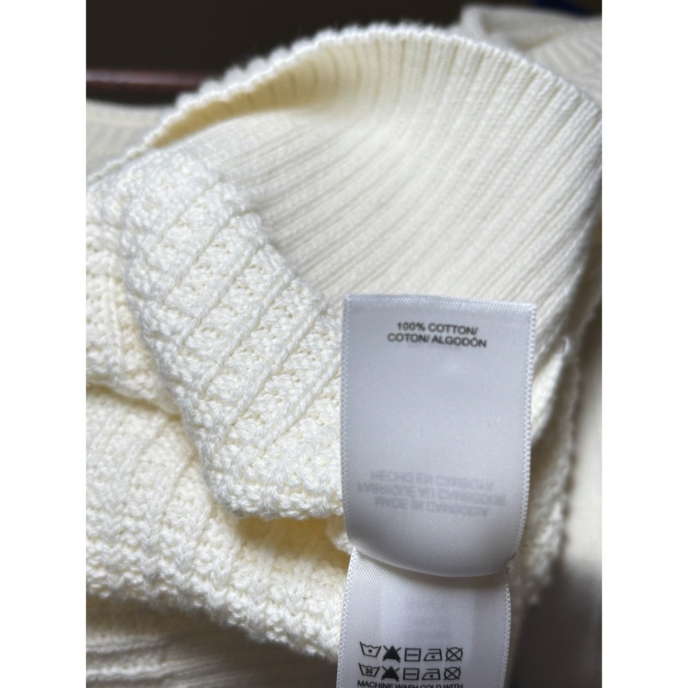 NWT Lucky Brand Women's Knit Sleeveless Sweater Pullover Size XL Cream Textured - Picture 6 of 7